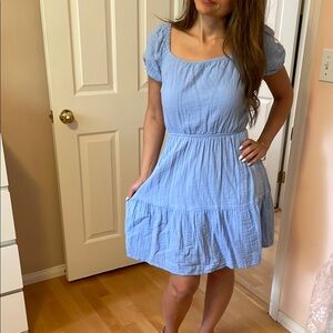 Jessica Simpson Blue Tiered Ruffled Sundress